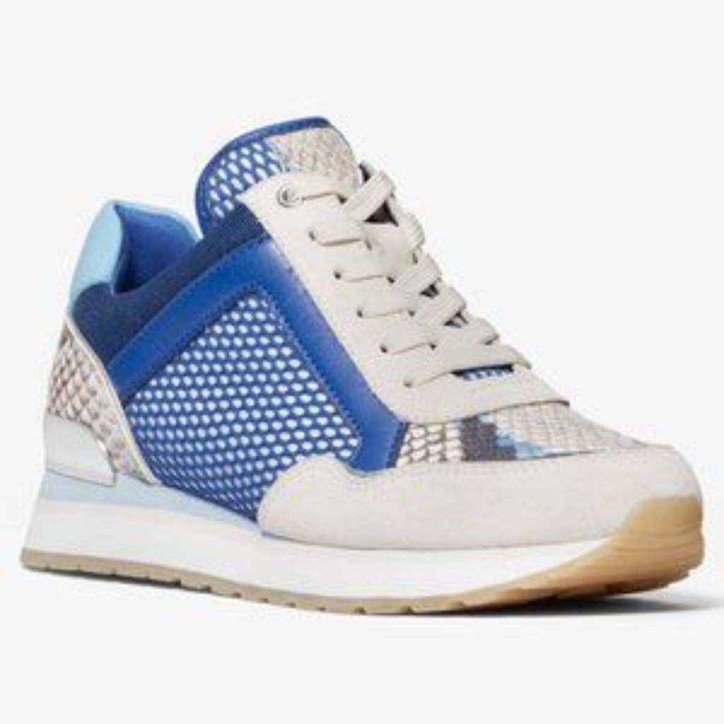Michael Kors Maddy Mixed-Media Trainer Sneakers